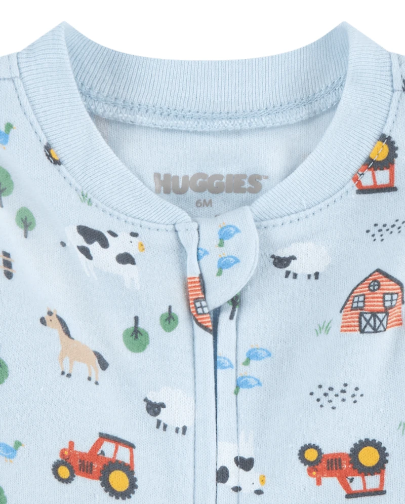 Baby Boys Huggies™ Farm Animal Footed Coverall