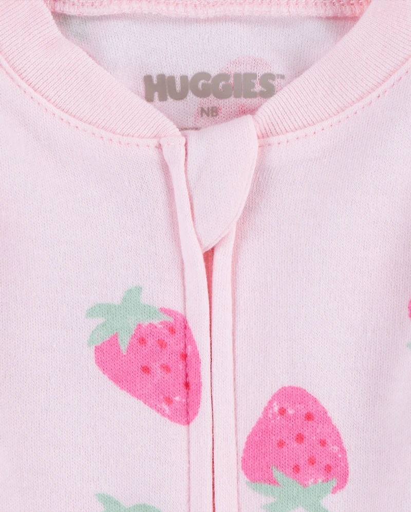 Baby Girls Huggies™ Strawberry Footed Coverall