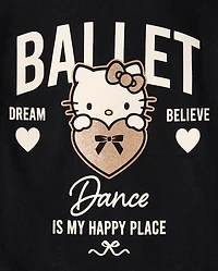 Girls Hello Kitty® Glitter Dance Baby Tee