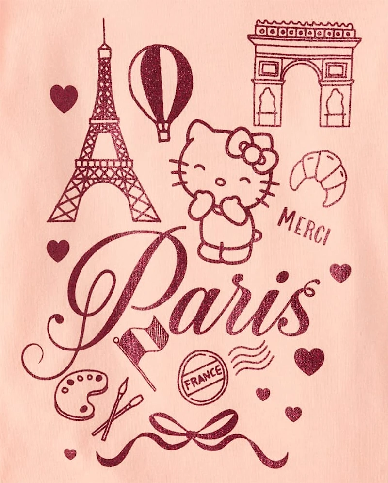 Girls Hello Kitty® Glitter Paris Baby Tee