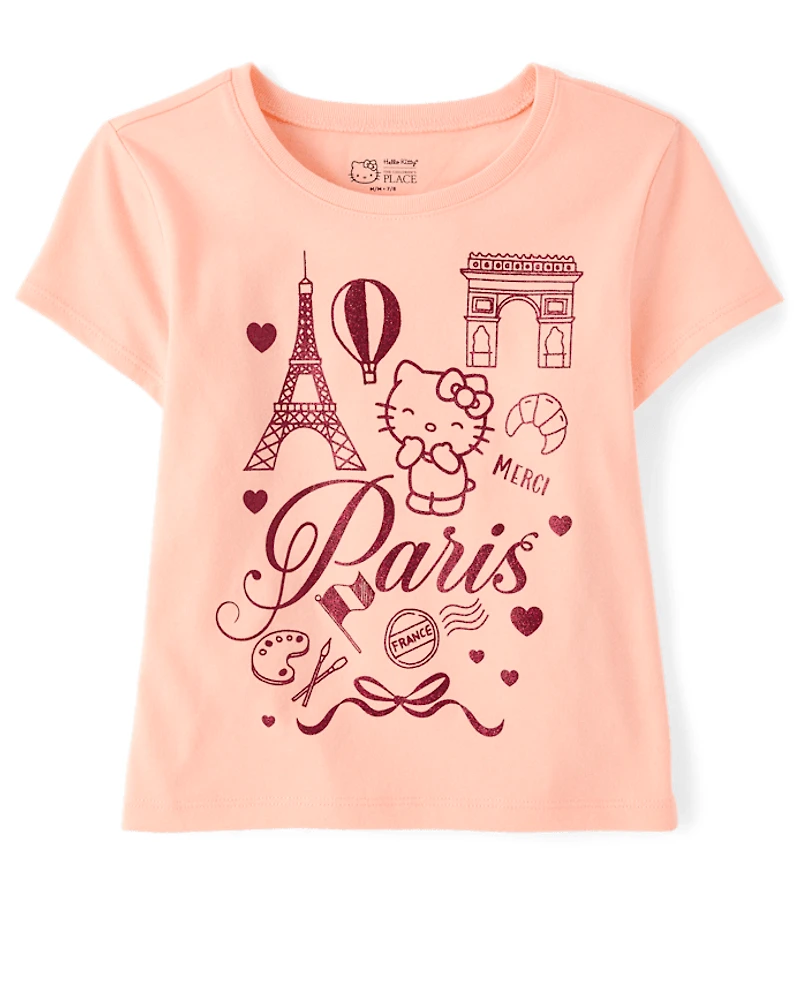 Girls Hello Kitty® Glitter Paris Baby Tee