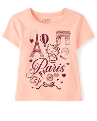 Girls Hello Kitty® Glitter Paris Baby Tee