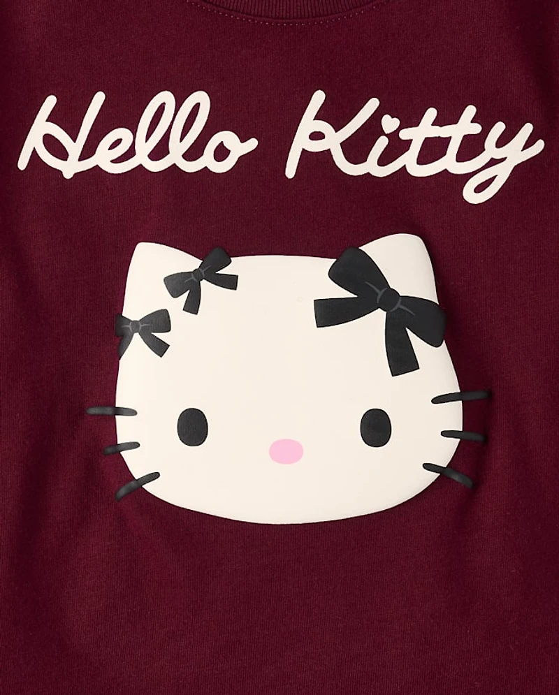 Girls Hello Kitty® Puff Print Bows Baby Tee