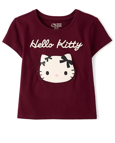 Girls Hello Kitty® Puff Print Bows Baby Tee