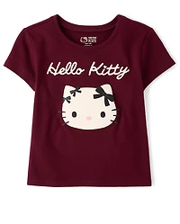 Girls Hello Kitty® Puff Print Bows Baby Tee