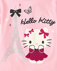 Girls Hello Kitty® Glitter Eiffel Tower Baby Tee