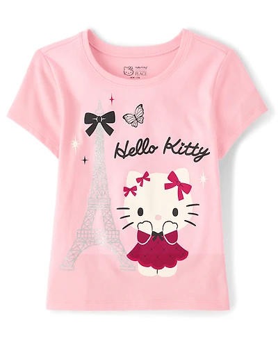 Girls Hello Kitty® Glitter Eiffel Tower Baby Tee