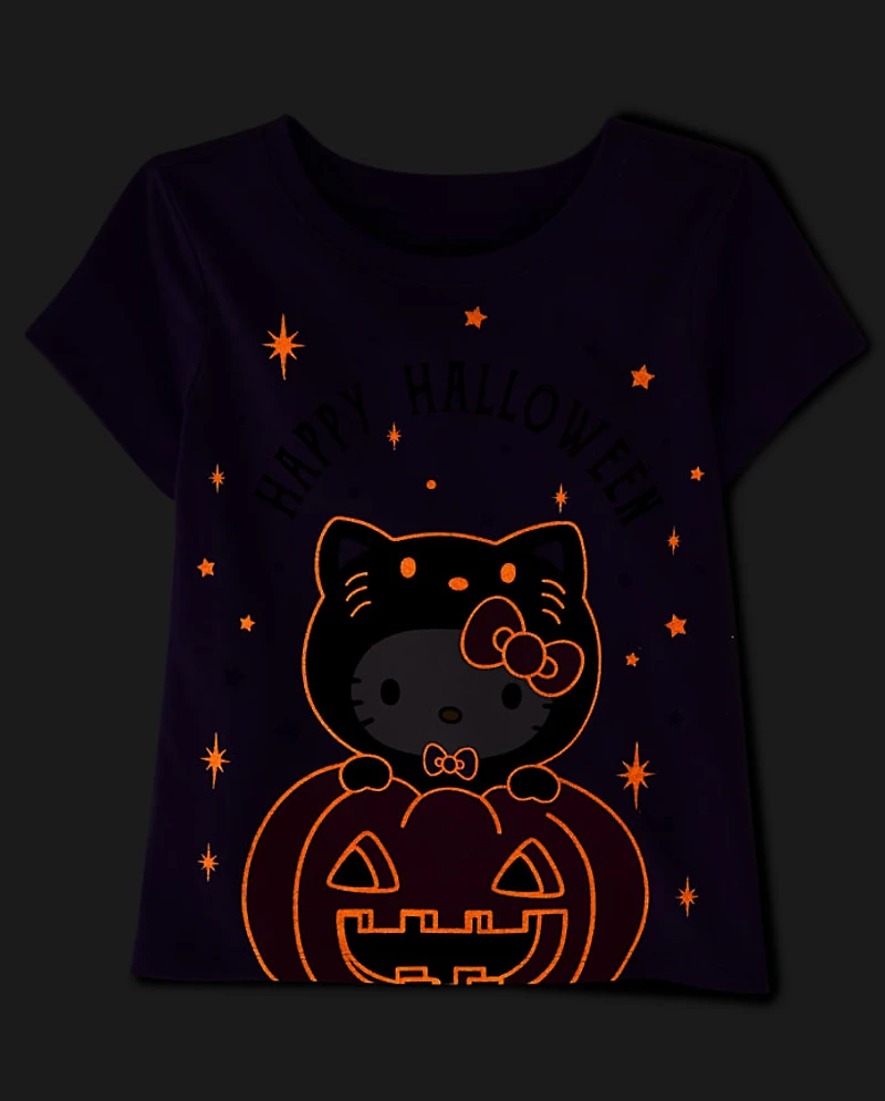 Toddler Girls Hello Kitty® Glow Happy Halloween Graphic Tee