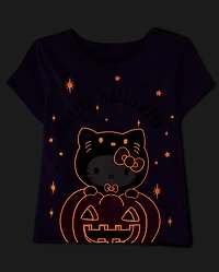 Toddler Girls Hello Kitty® Glow Happy Halloween Graphic Tee