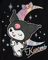 Girls Kuromi™ Holographic Moon Graphic Tee
