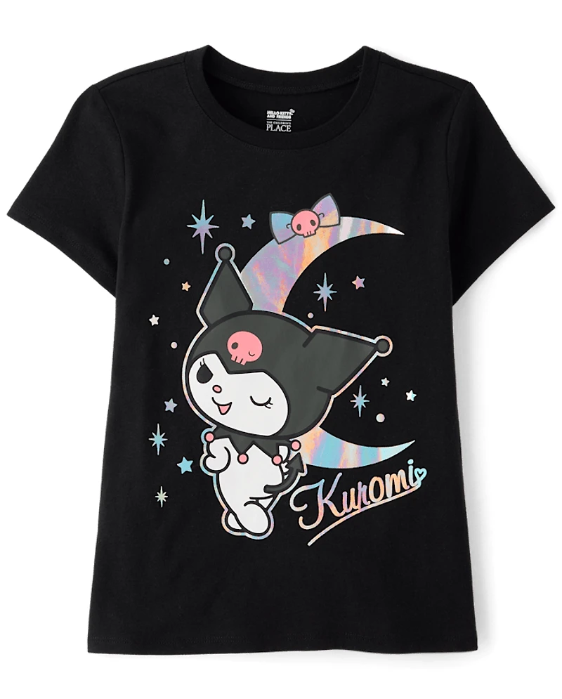 Girls Kuromi™ Holographic Moon Graphic Tee