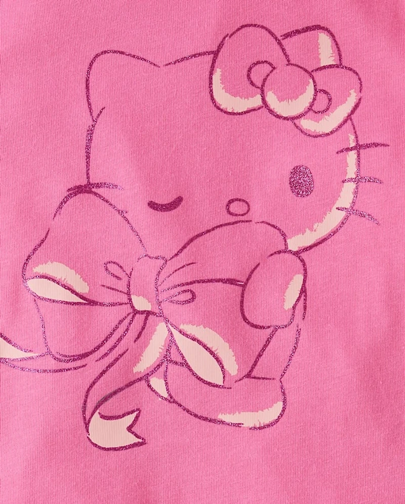 Girls Hello Kitty® Glitter Bow Baby Tee