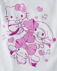 Girls Hello Kitty® And Friends Glitter Bow Baby Tee