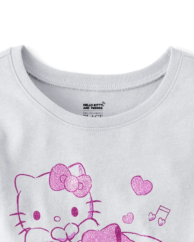 Girls Hello Kitty® And Friends Glitter Bow Baby Tee
