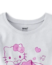 Girls Hello Kitty® And Friends Glitter Bow Baby Tee