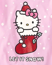 T-shirt graphique Hello Kitty® à paillettes pour fille
