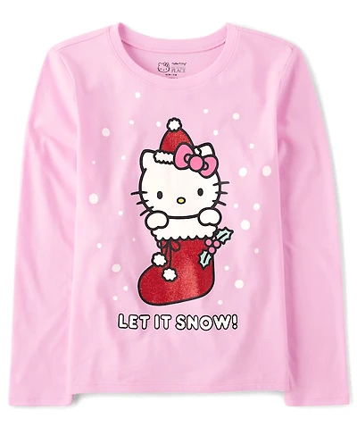 T-shirt graphique Hello Kitty® à paillettes pour fille