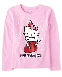 T-shirt graphique Hello Kitty® à paillettes pour fille