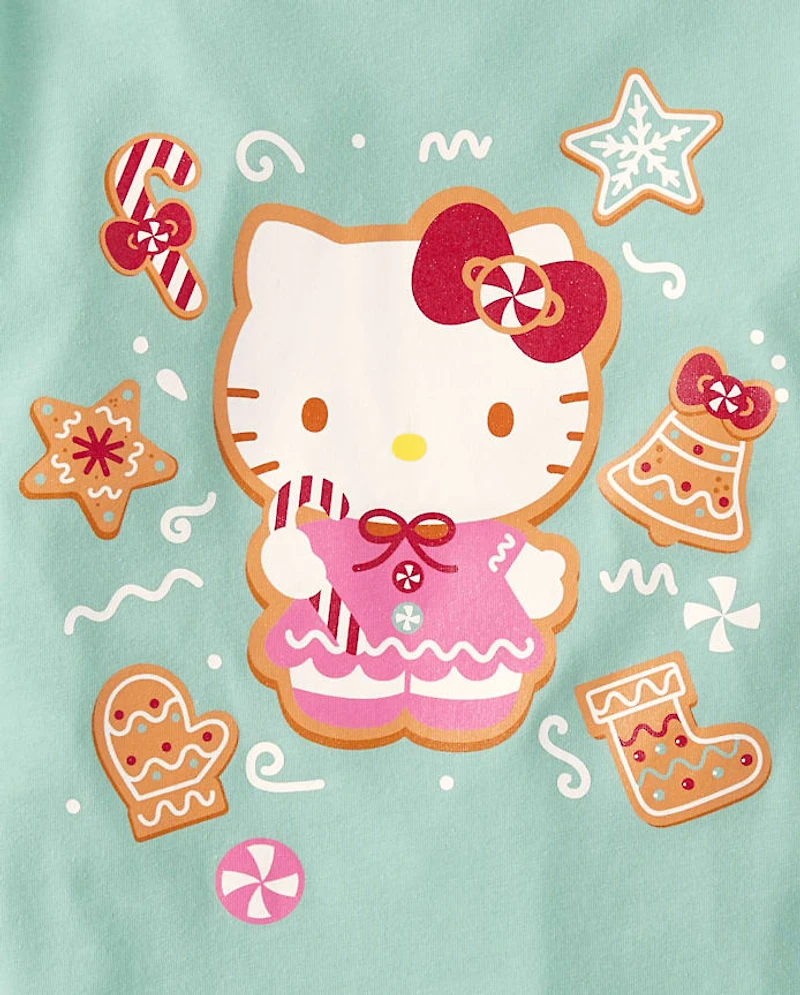 Girls Hello Kitty® Glitter Gingerbread Graphic Tee