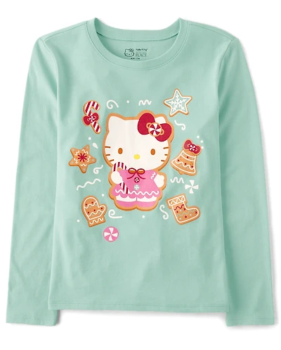 Girls Hello Kitty® Glitter Gingerbread Graphic Tee