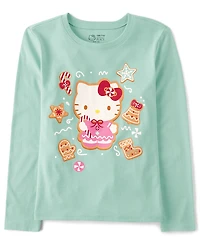 Girls Hello Kitty® Glitter Gingerbread Graphic Tee