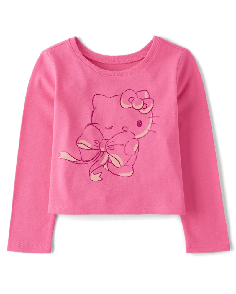 Toddler Girls Hello Kitty® Glitter Bow Baby Tee