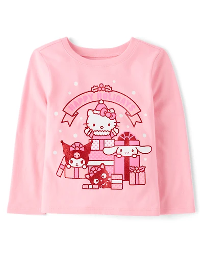 Toddler Girls Hello Kitty® And Friends Glitter Happy Holidays Graphic Tee