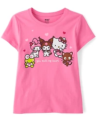 T-shirt graphique Hello Kitty® et ses amis pour filles « Melt My Heart »