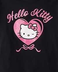 Girls Hello Kitty® Glitter Heart Graphic Tee