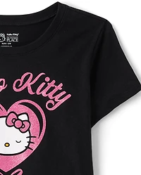 Girls Hello Kitty® Glitter Heart Graphic Tee