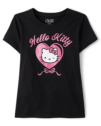 Girls Hello Kitty® Glitter Heart Graphic Tee