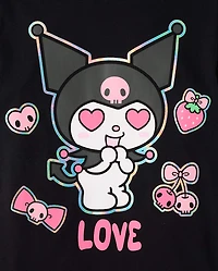 Girls Kuromi™ Holographic Icons Graphic Tee