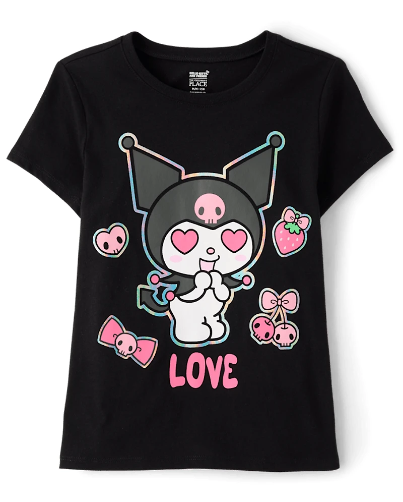 Girls Kuromi™ Holographic Icons Graphic Tee