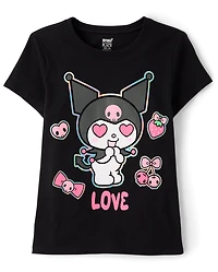 Girls Kuromi™ Holographic Icons Graphic Tee