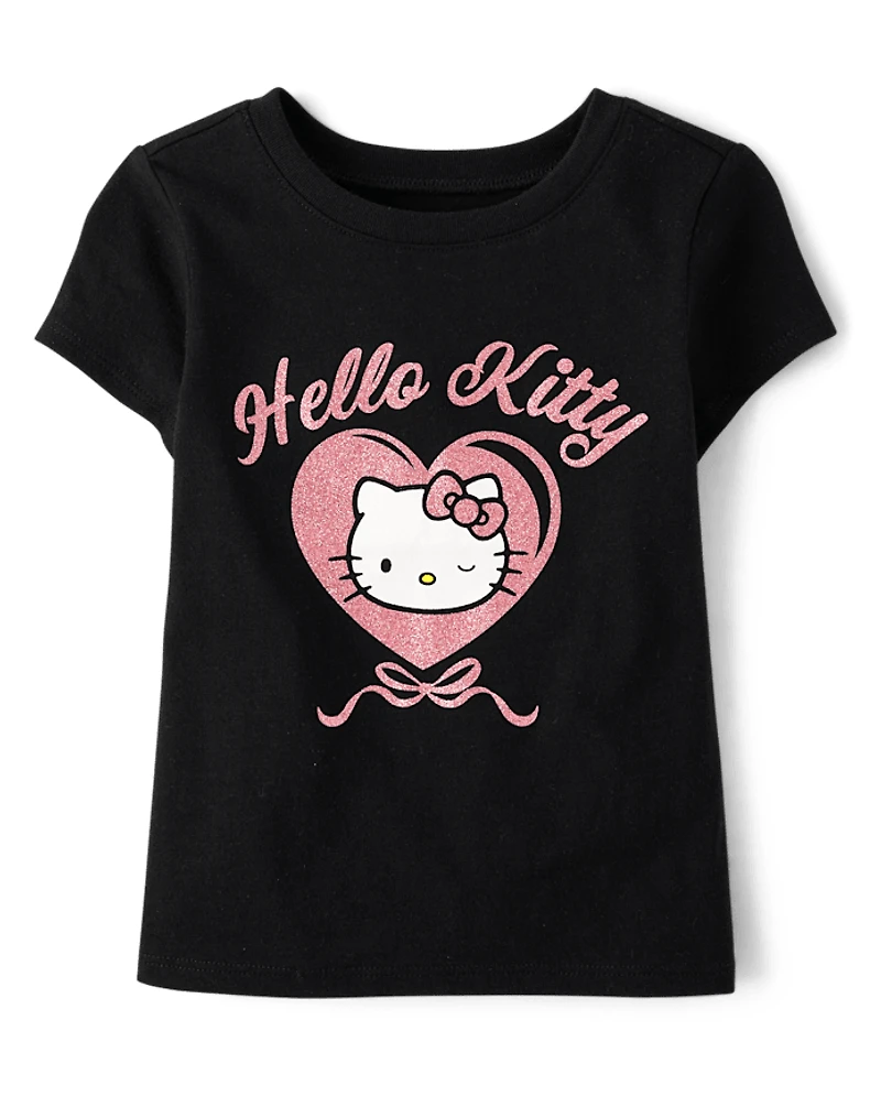 Toddler Girls Hello Kitty® Glitter Heart Graphic Tee