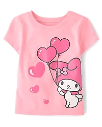 Toddler Girls My Melody™ Glitter Balloon Graphic Tee