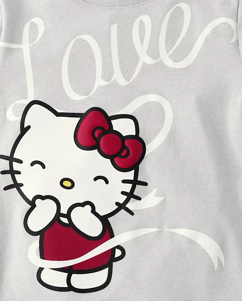 Girls Hello Kitty® Puff Print Love Baby Tee
