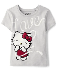 Girls Hello Kitty® Puff Print Love Baby Tee
