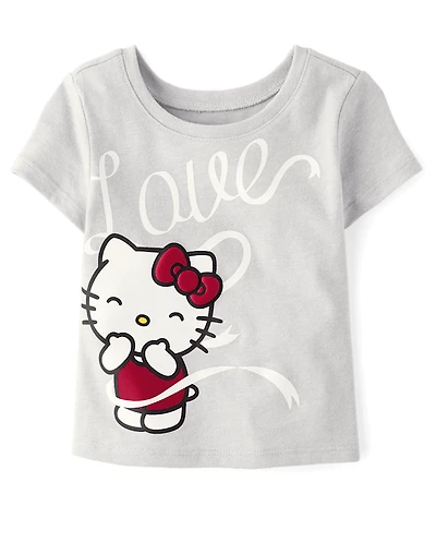 Toddler Girls Hello Kitty® Puff Print Love Baby Tee