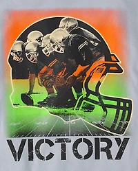 Boys Victory Football Helmet Graphic Tee