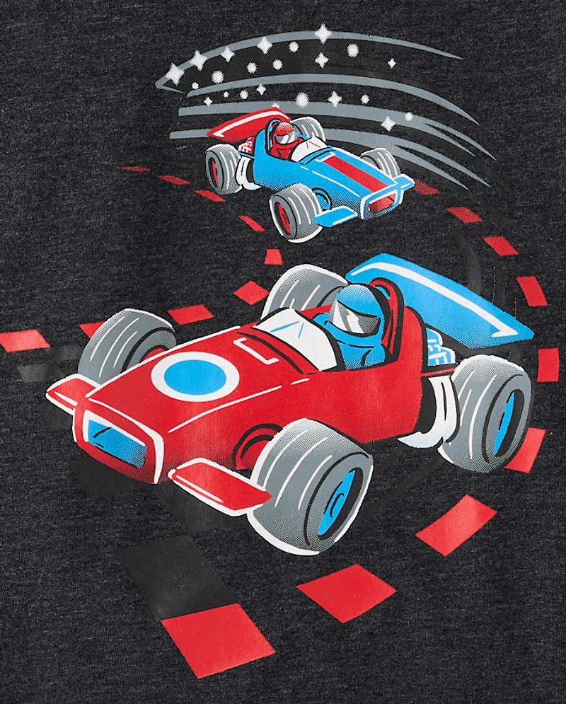 Baby And Toddler Boys Racecar Graphic Tee