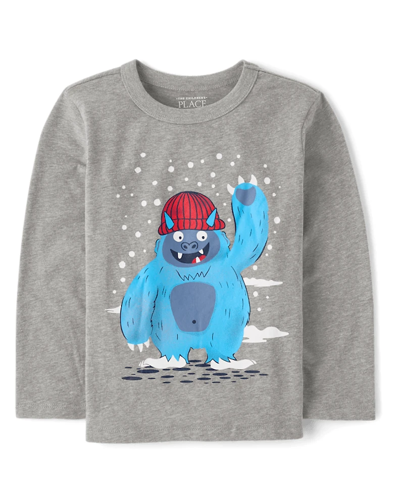 Baby And Toddler Boys Winter Yeti Graphic Tee