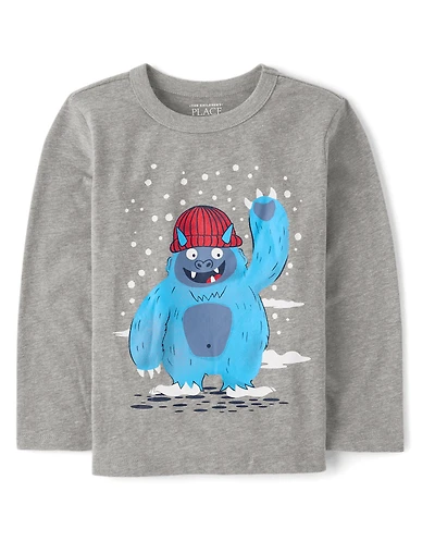 Baby And Toddler Boys Winter Yeti Graphic Tee