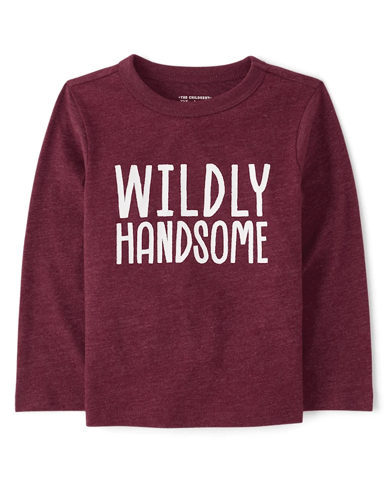 Baby And Toddler Boys Wildly Handsome Graphic Tee