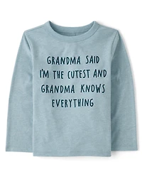 Baby And Toddler Boys Grandma Said Graphic Tee