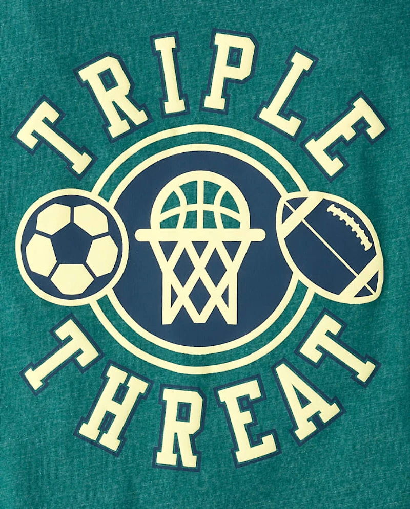 Boys Triple Threat Sports Graphic Tee