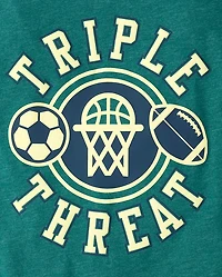 Boys Triple Threat Sports Graphic Tee