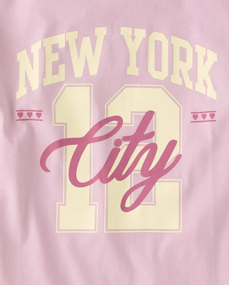 Girls New York Oversized Graphic Tee