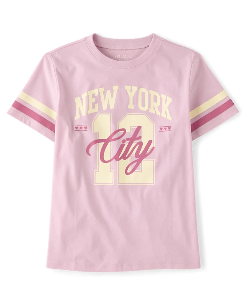 Girls New York Oversized Graphic Tee