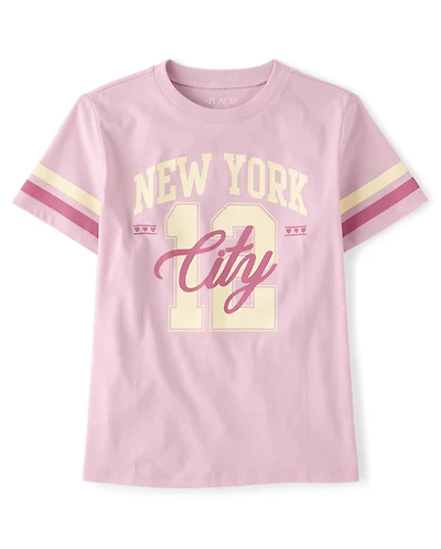 Girls New York Oversized Graphic Tee